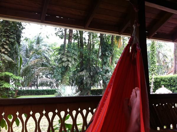 Chilling after stage 5 of La Ruta