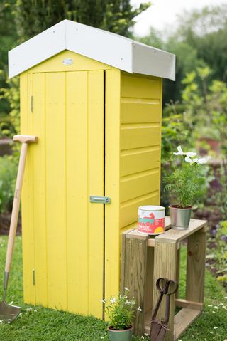 eco paint yellow shed Thorndown