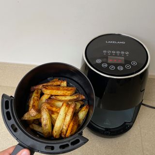 Image of Lakeland air fryer being used to make chips