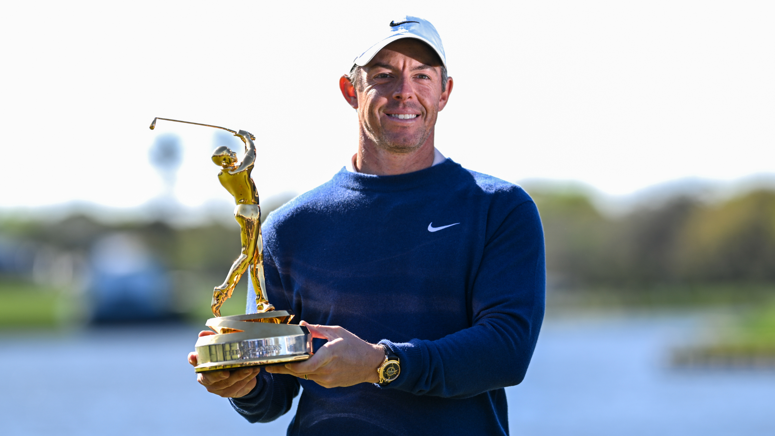 Rory McIlroy with The Players Championship trophy    