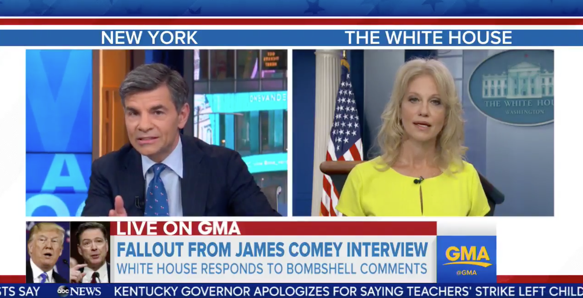 George Stephanopoulos Ruthlessly Challenges Kellyanne Conway To