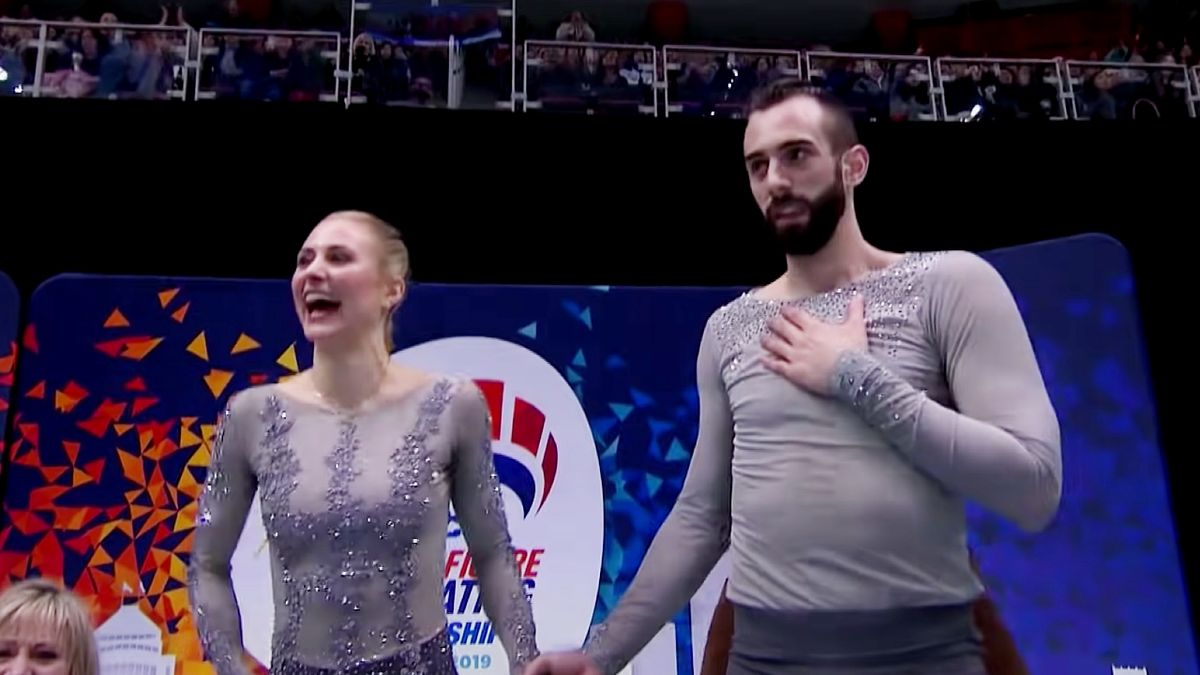 Ashley Cain-Gribble and Timothy LeDuc at the US Figure Skating Championships