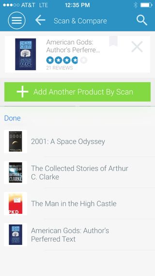 The PurchX app keeps track of items you've recently viewed.