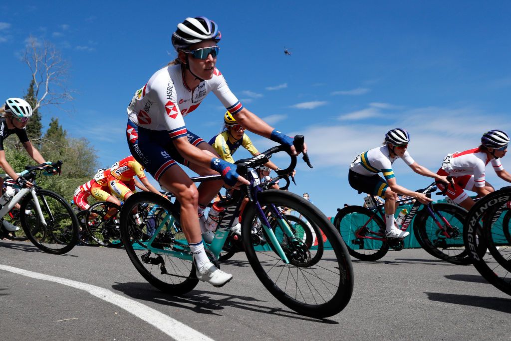 Hannah Barnes at the women's road race at the UCI Road World Championships