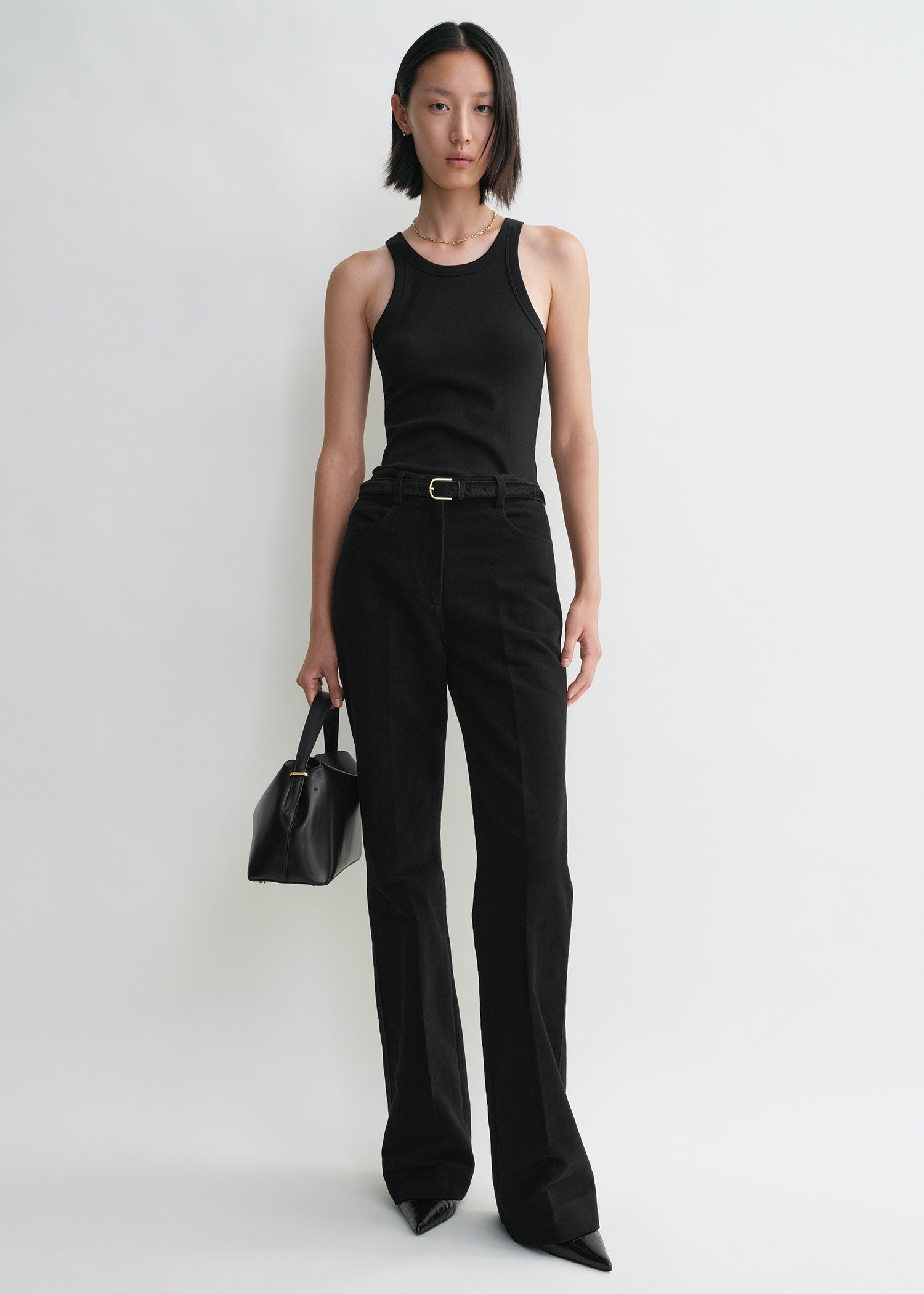 Curved Rib Tank Black