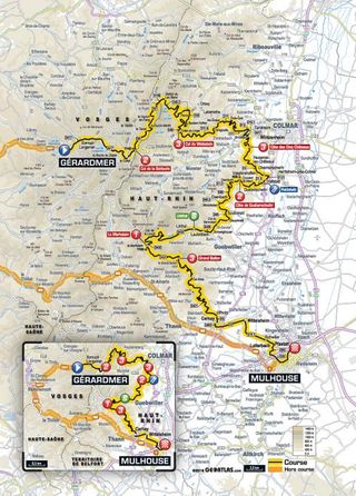 Map for the 2014 Tour de France stage 9
