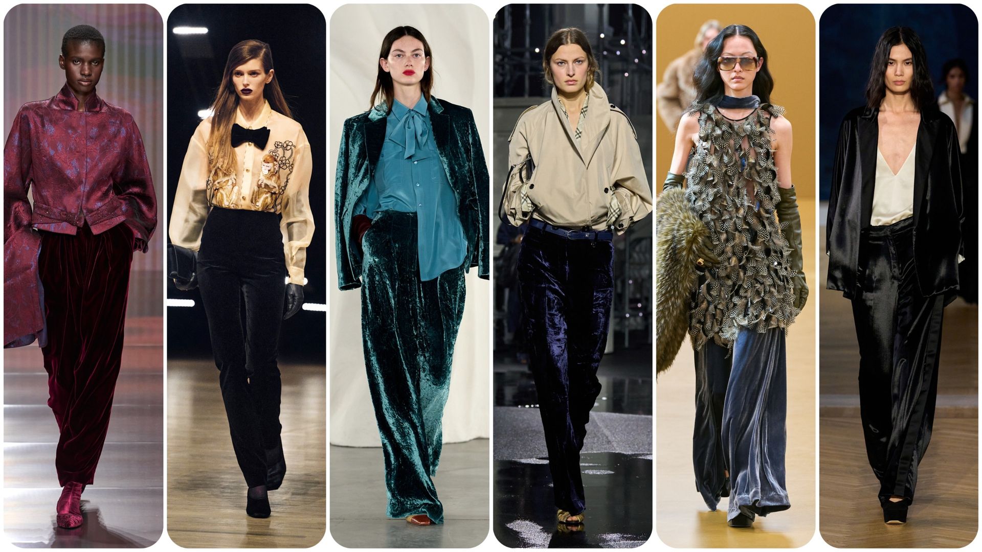 The Plush Return to Velvet Trousers This Fall