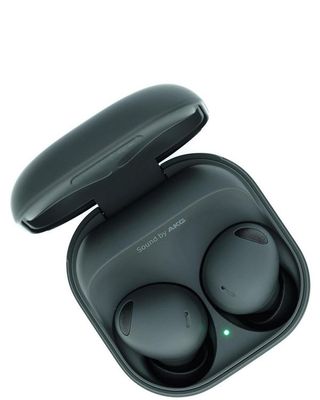 Samsung Galaxy Buds 2 Pro earbuds with case.