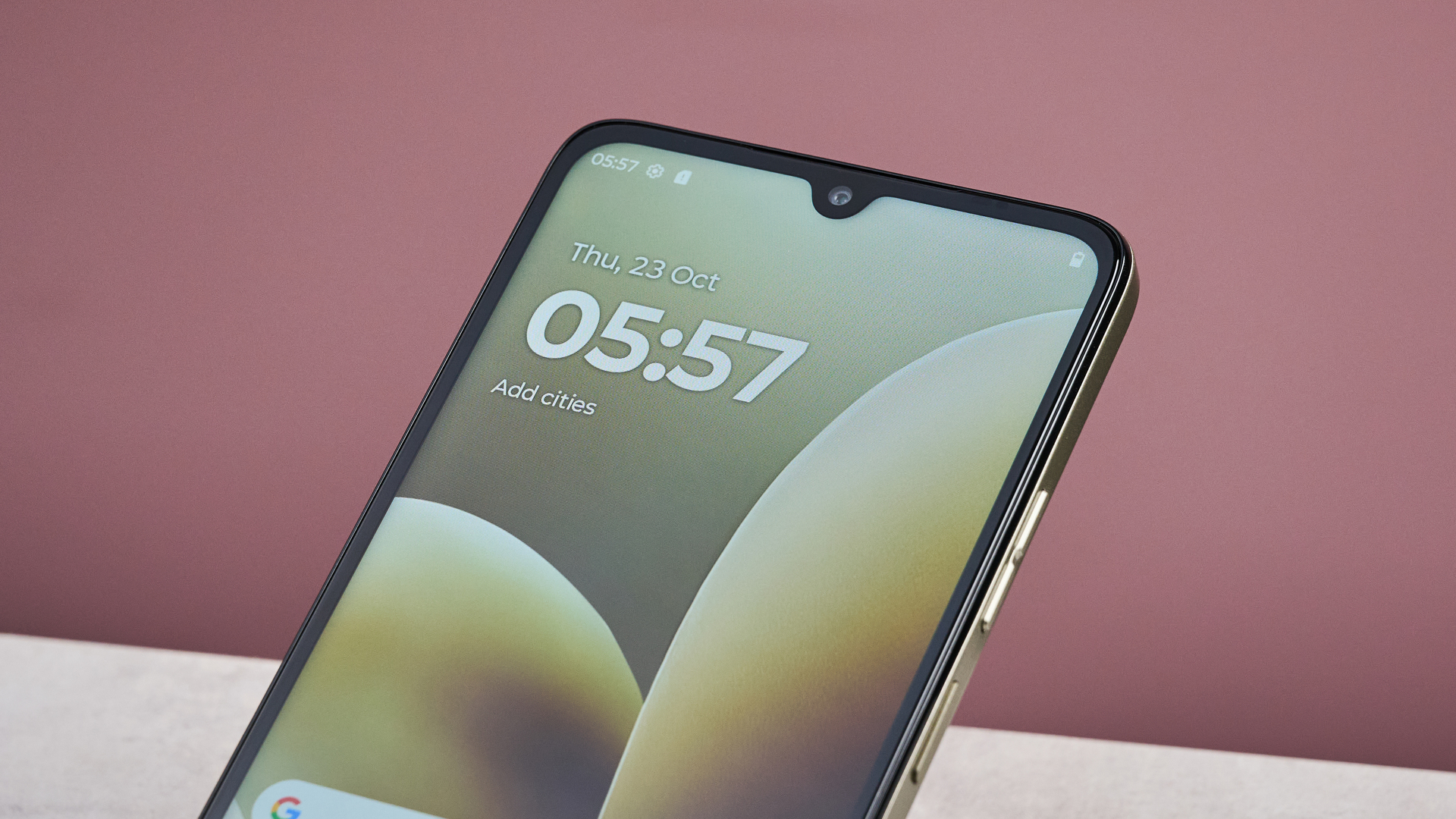 Time shown on the Motorola Moto G06 Power