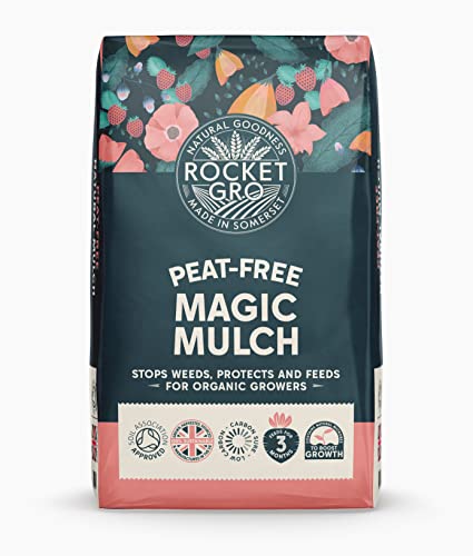 Rocketgro Organic Magic Mulch - 50l - Chemical-Free Natural Garden Mulch, Eco-Friendly Organic Fertilizer for Soil Enrichment, Enriched With N:p:k, Microbes &amp;amp; Nutrients