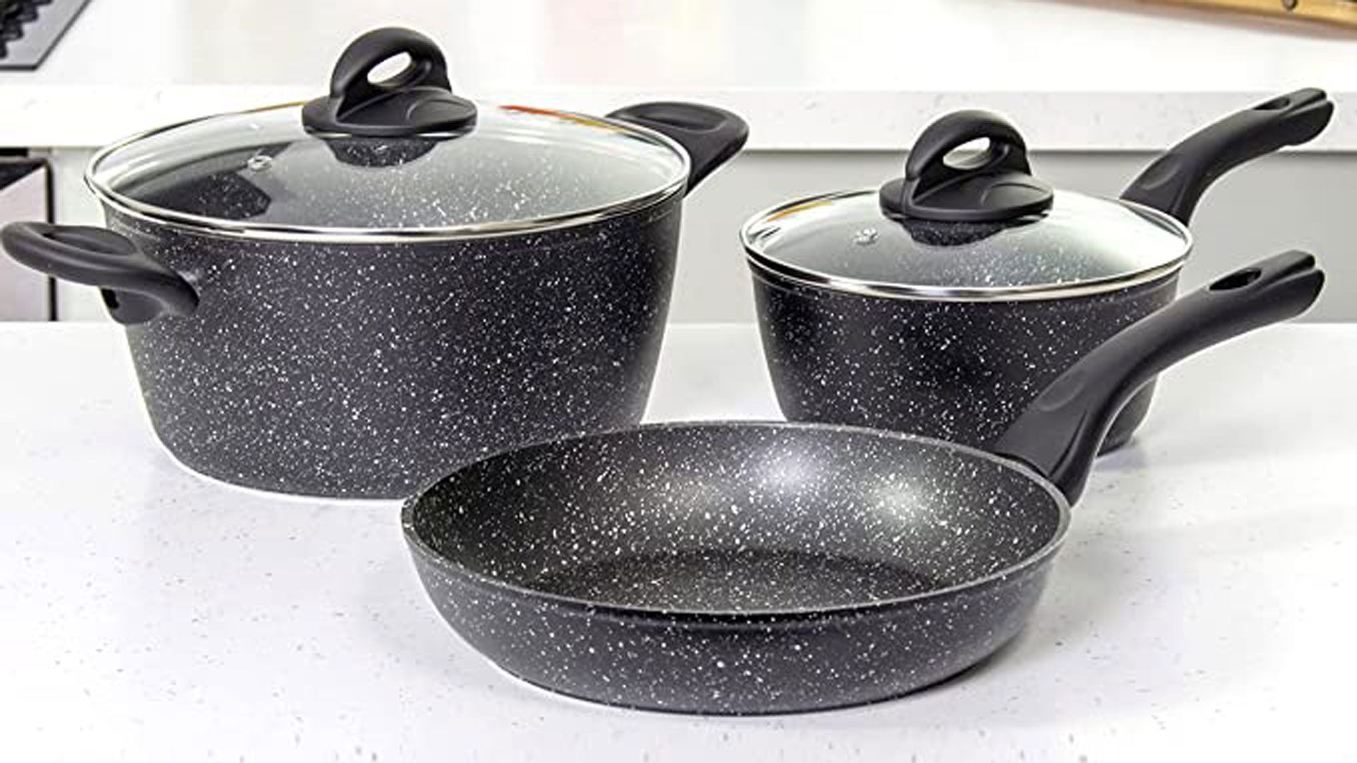 Set of 3n Blackmoor best induction pans