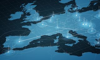 Digital map of Europe