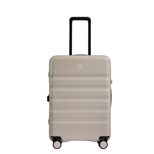 Medium Icon Stripe Suitcase in Taupe Gloss 