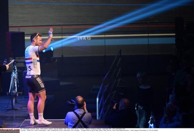 Mark Cavendish at the presentation