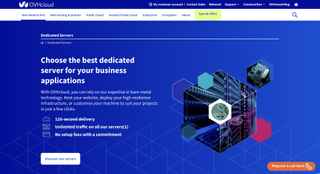 An image of OVH's home page