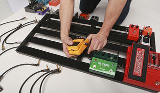 homemade guitar pedal board