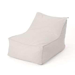 Fabric beanbag chair in neutral