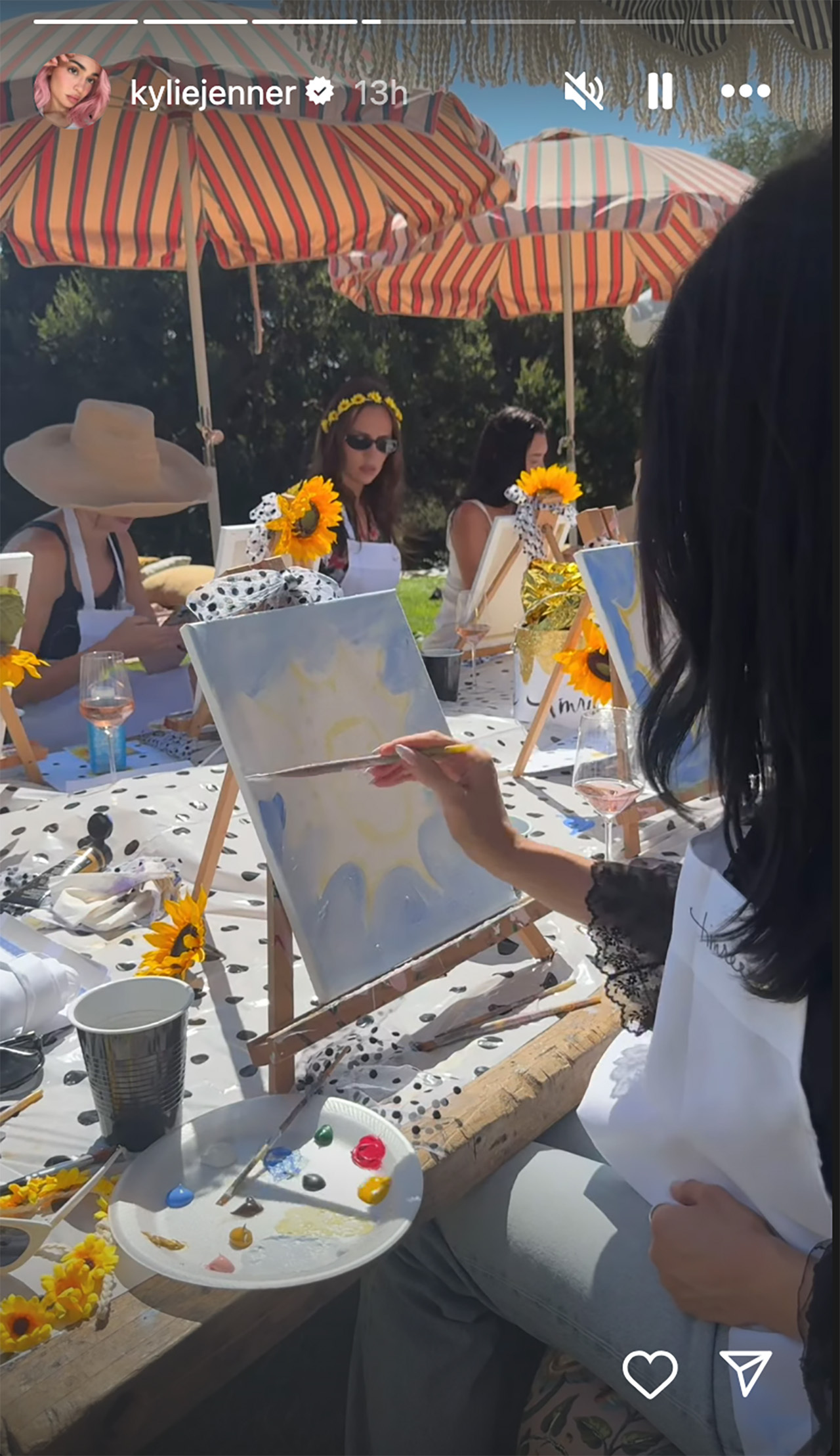 Instagram Stories photos show Kylie Jenner painting her 2019 