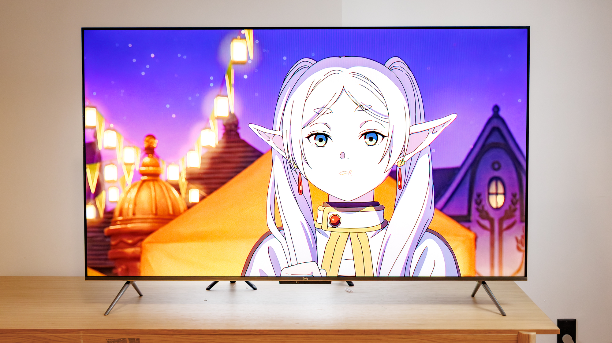 Amazon Fire TV Omni QLED Series TV (2025) on a table