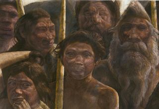 illustration of an extinct species of humans