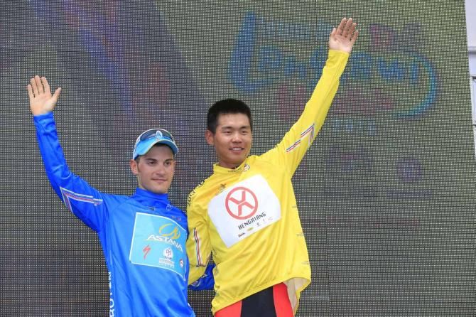 Guardini and Wang on the podium