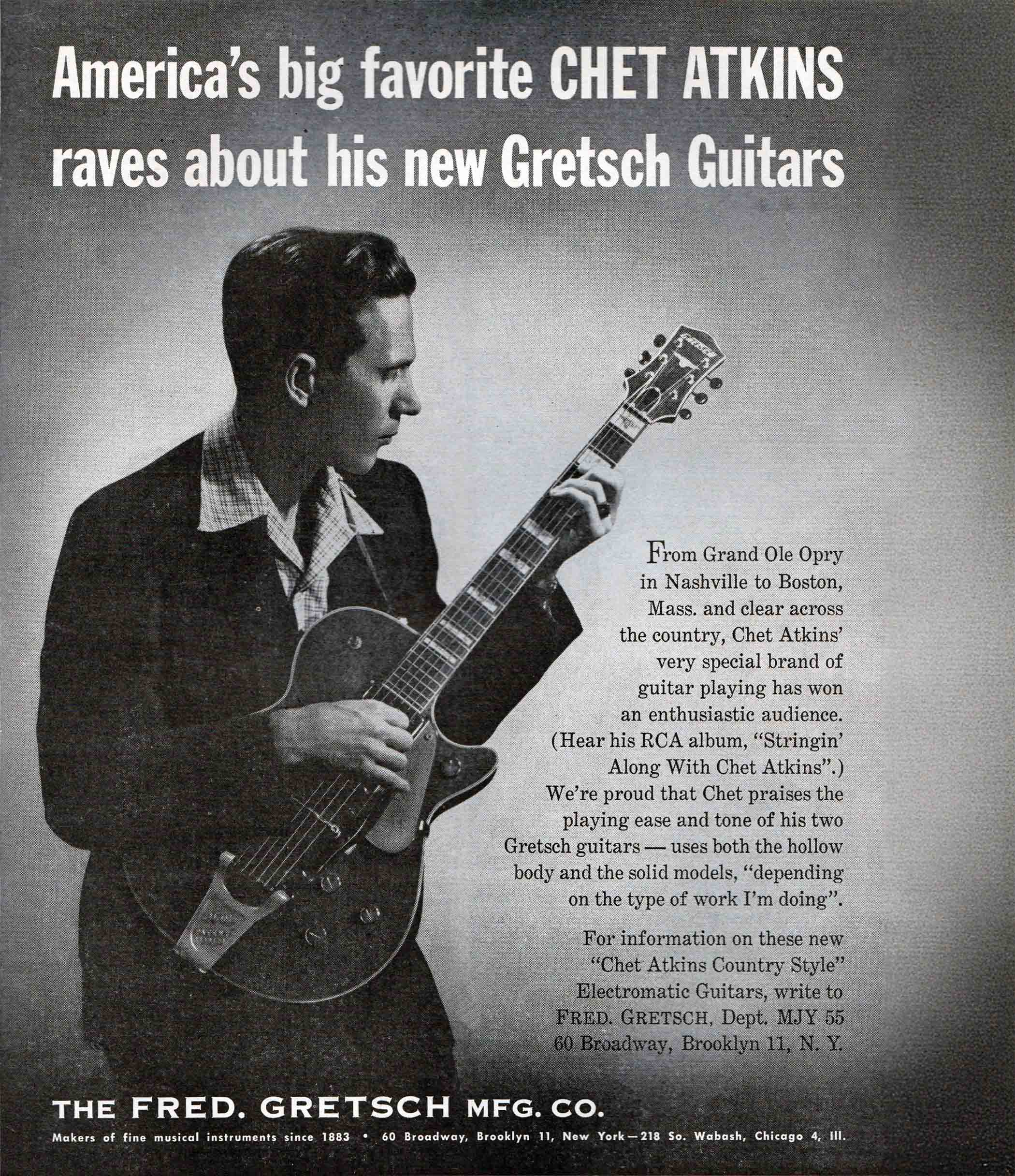 A vintage Gretsch Chet Atkins ad