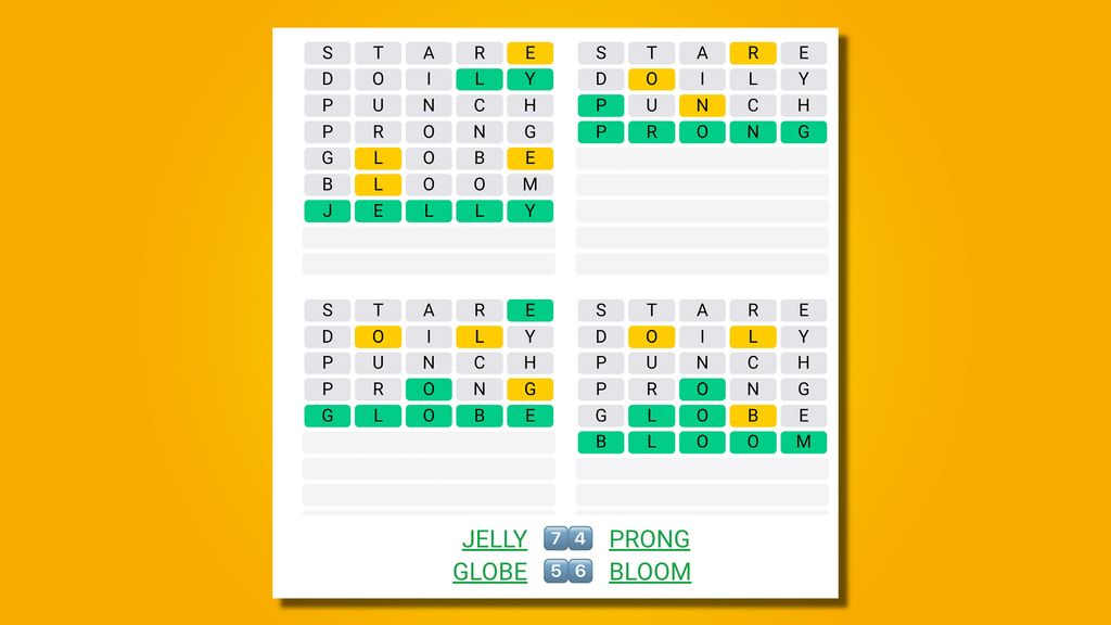 Quordle Today Hints And Answers For Thursday April 20 game 451 digital-divided-storyboard-by-93c79a54