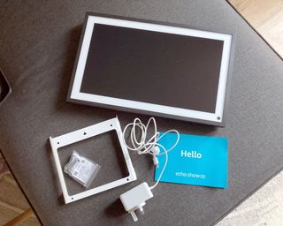 Echo Show 15 components side by side in writer's home