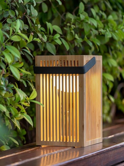 Garden Brown Okinawa Cordless Portable Solar Lantern