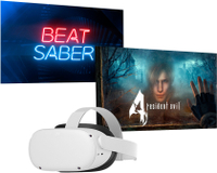 Oculus Quest 2 Resident Evil 4 Bundle: $469 $349 @ Meta
Save $120 with the Black Friday Oculus Quest 2 Resident Evil 4 Special Edition bundle (valued at $469). This bundle includes: a Meta Quest 2 VR headset (128GB), Meta Quest 2 controllers, a Best Saber game and a Resident Evil 4 game. The 256GB Meta Quest 2 Resident Evil 4 Special Edition Bundle is priced at $429. This deal ends December 31.