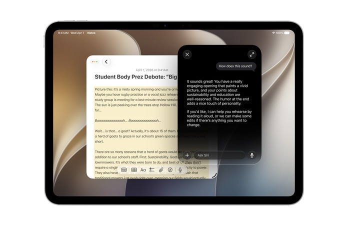 اسکرین شات های iPadOS 27