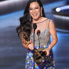 Ali Wong accepts the Outstanding Lead Actress in a Limited or Anthology Series or Movie award for "Beef" onstage at the 75th Primetime Emmy Awards held at the Peacock Theater on January 15, 2024 in Los Angeles, California.