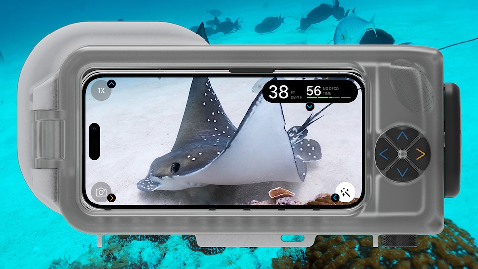 Oceanic+ Dive Housing on-screen display