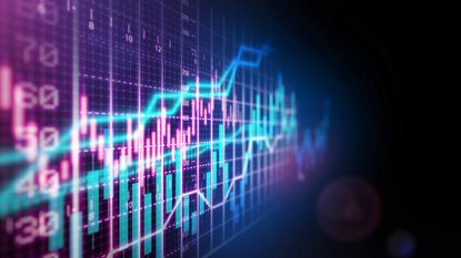 Concept art of technology stock chart