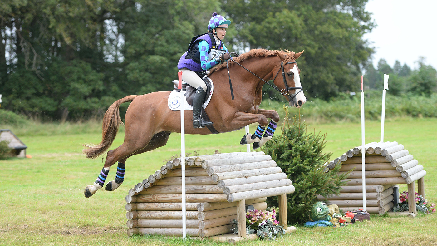 A rider going cross-country at Wellington Horse Trials