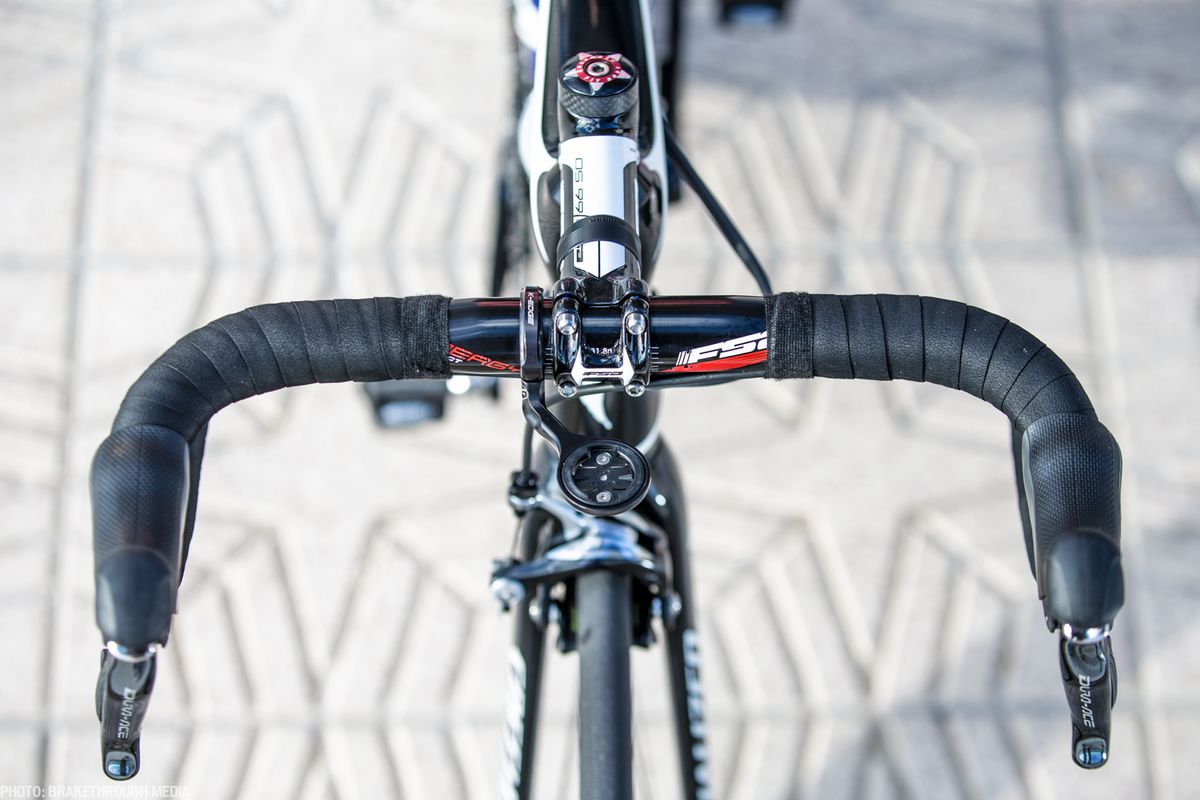 The front view of Jungels' Specialized set-up