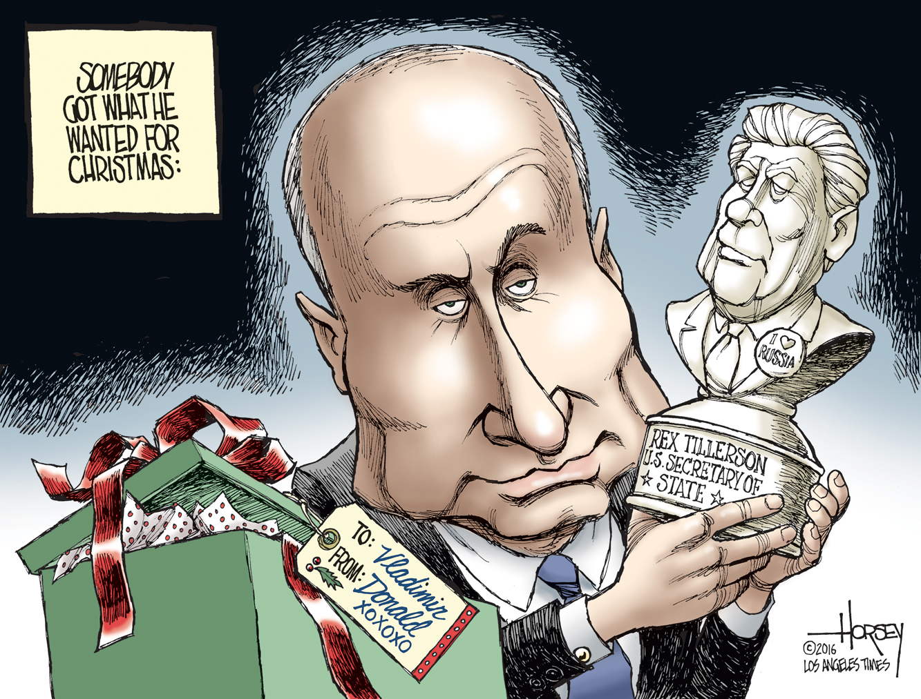 Political cartoon U.S. Christmas Donald Trump cabinet picks Vladimir ...