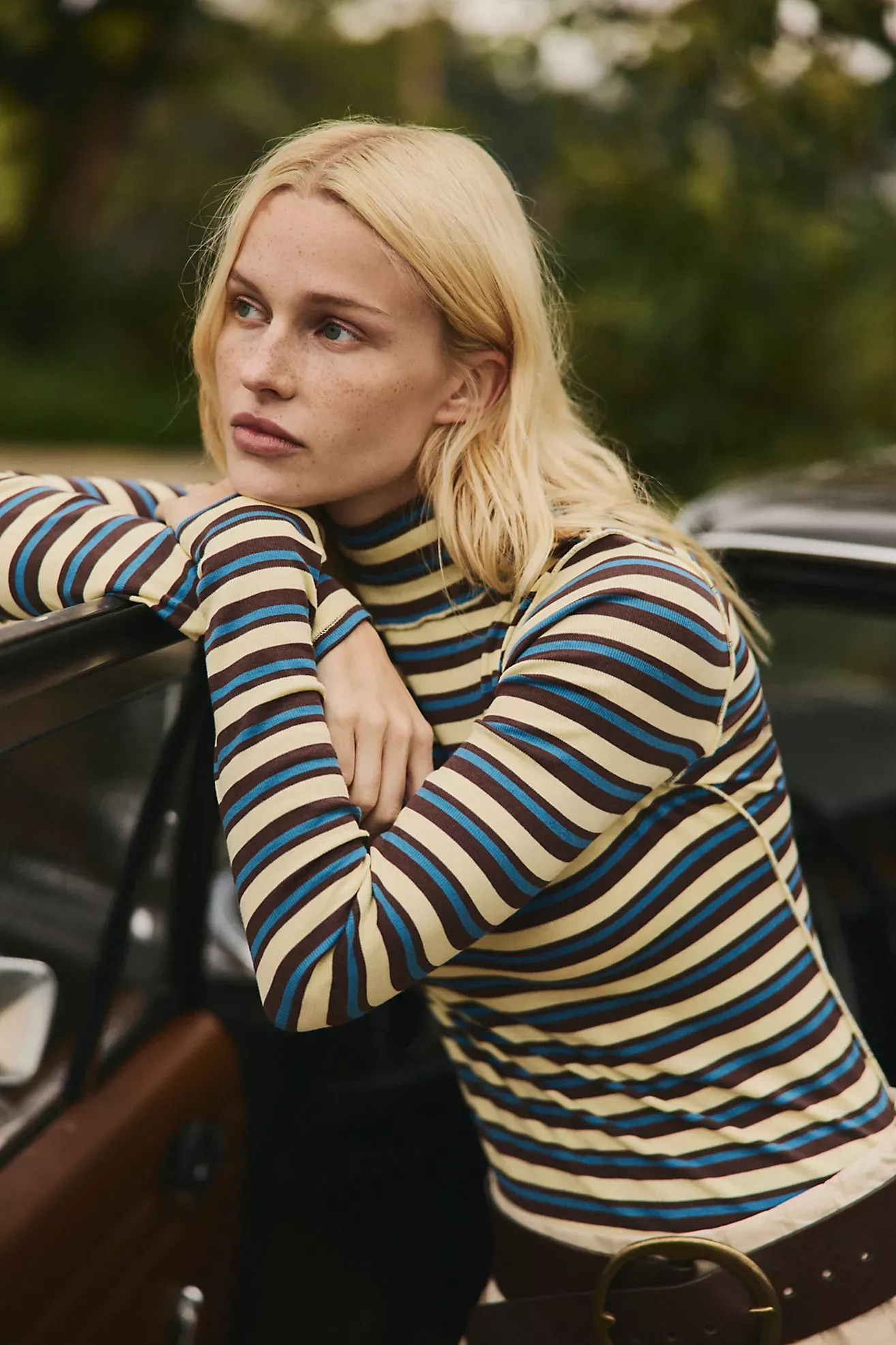 We the Free Good Good Stripe Turtleneck