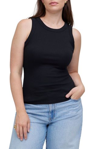 Cutaway tank top made from ribbed Supima® cotton