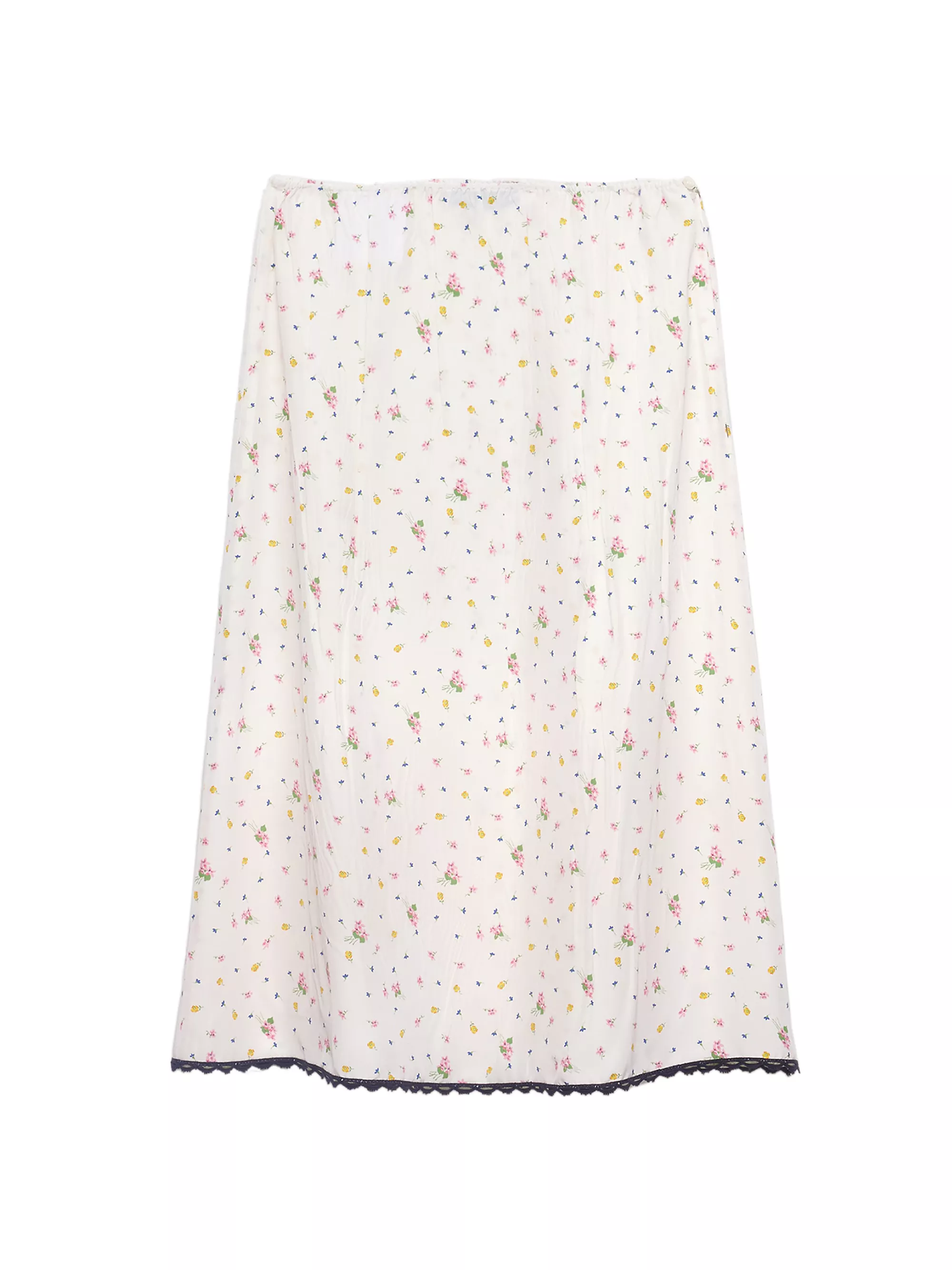 Prada, Floral Print Ponge Skirt