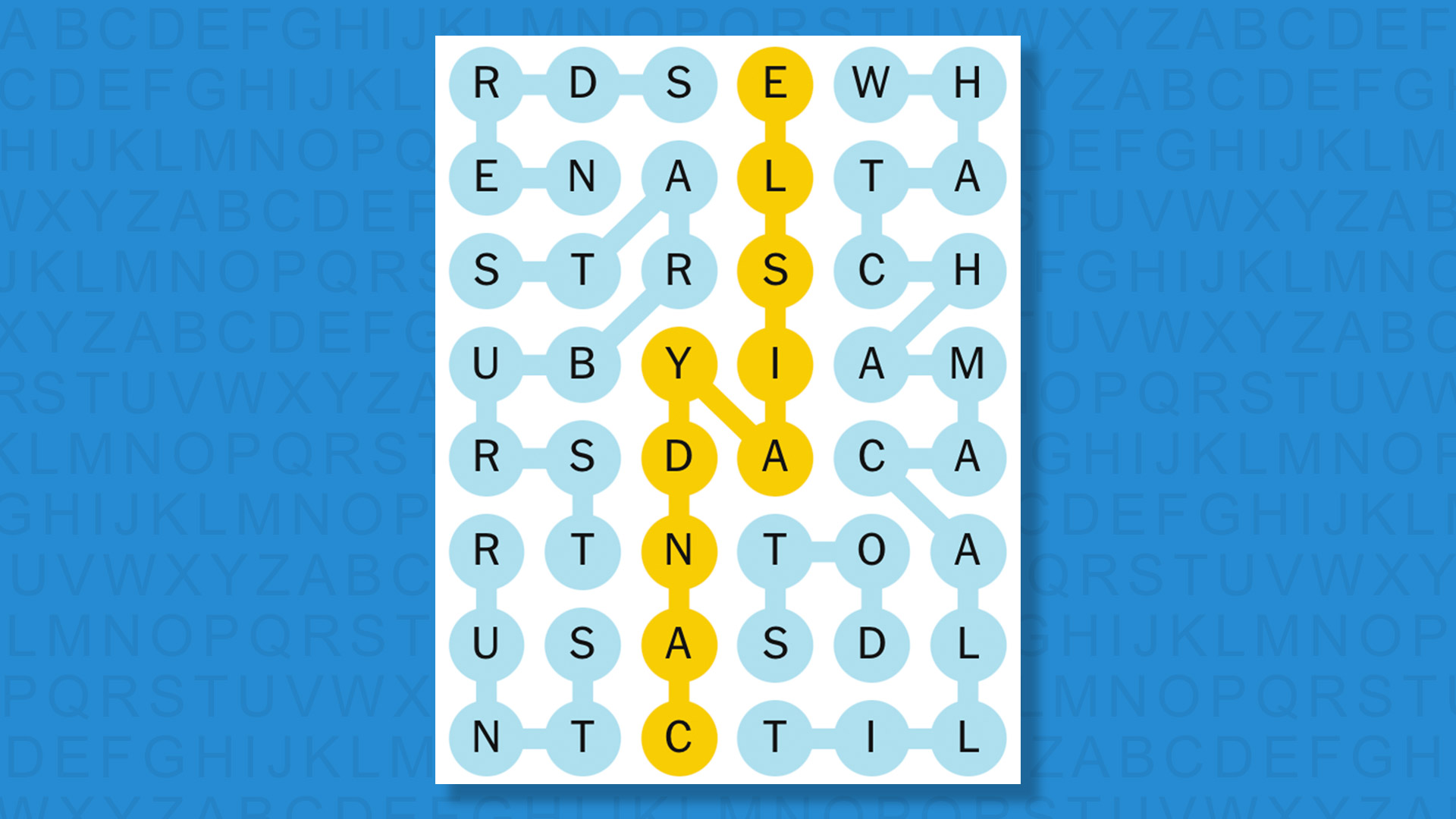 NYT Strands answers for game 630 on a blue background