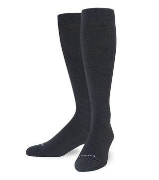 Comrad Nylon-Kniestrümpfe – 15–20 mmHg abgestufte Kompressionssocken, (mittel, Heather Charcoal) – weiche und atmungsaktive Stützsocken für Männer, schwangere Frauen, Krankenschwestern, Zuhause, Büro und Reisen