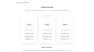 Murena Cloud pricing January 2023