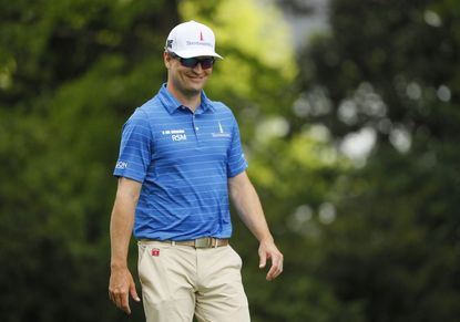 Zach Johnson Accidentally Hits Ball During Practice Swing
