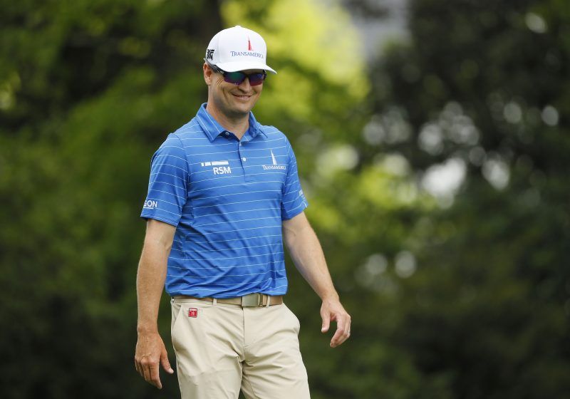 Zach Johnson Accidentally Hits Ball During Practice Swing