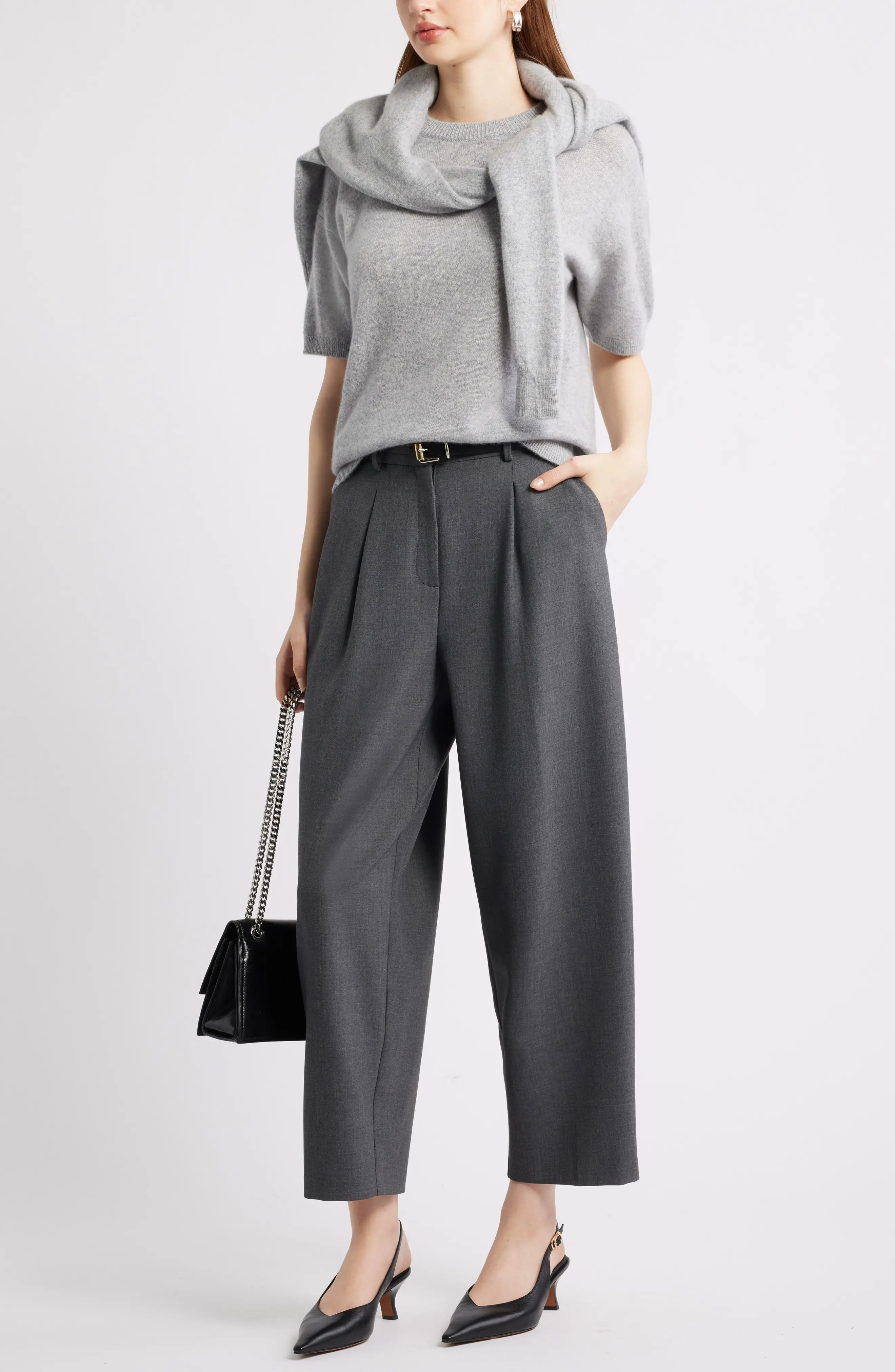 Nordstrom, Short Sleeve Cashmere Sweater