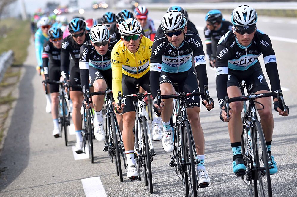 Race leader Michal Kwiatkowski (Etixx-QuickStep)