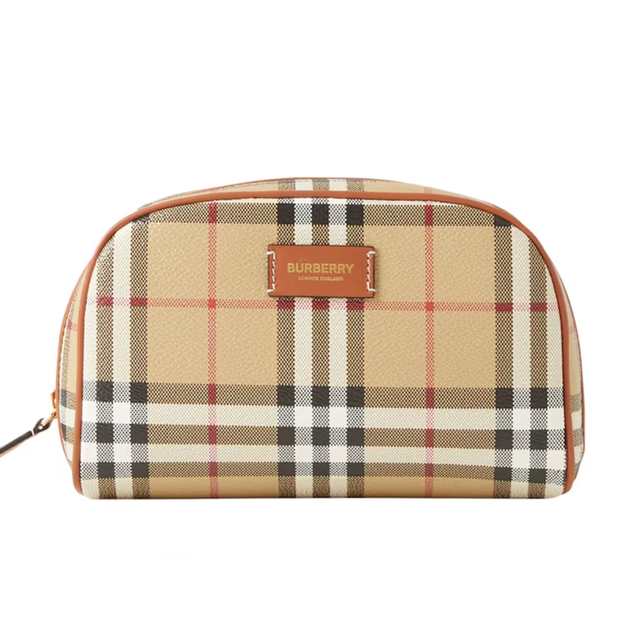 Burberry, Check Zip Cosmetic Pouch Bag