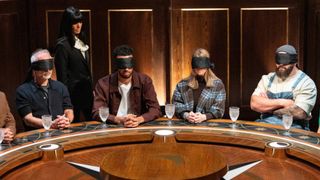 A Roundtable scene during "The Celebrity Traitors"