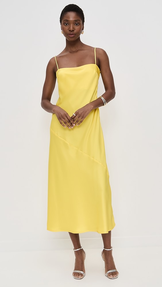 Susana Monaco Satin Bias Cut Slip Dress